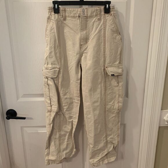 Vans Other - VTG‎ 90s VANS Canvas Pants sz Medium Shorts Beige cargo Skater grunge 30x27 90's